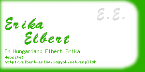 erika elbert business card